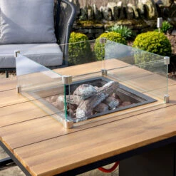 Cosiloft 100 Black And Teak With Glass -Garden Outdoor Shop 18 508 BK TK With Glass Lifestyle 2 93703.1643730767