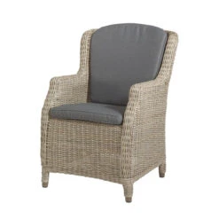4 Seasons Outdoor - Brighton Rattan Dining Chair With 2 Cushions - Pure