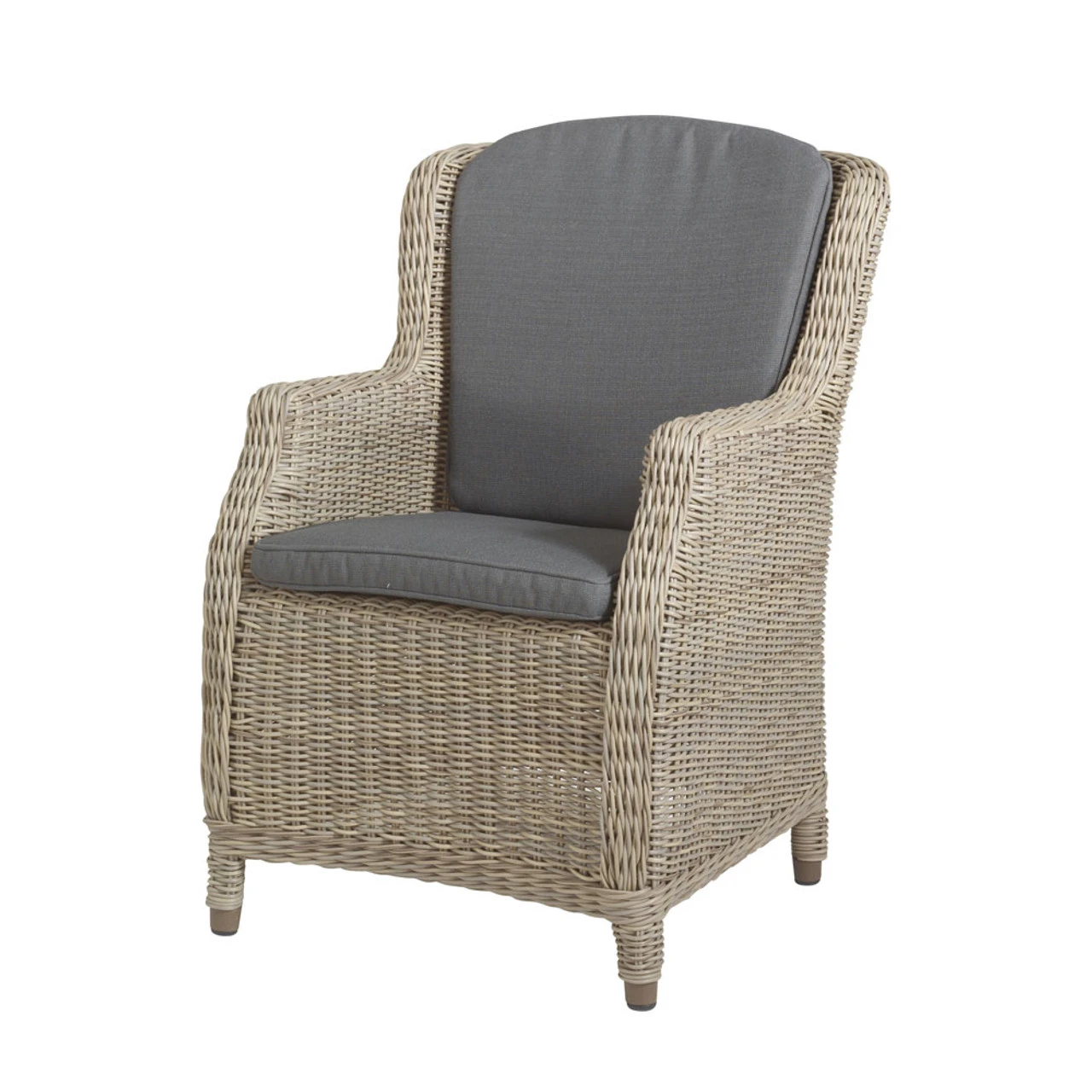4 Seasons Outdoor - Brighton Rattan Dining Chair With 2 Cushions - Pure 3 4 Seasons Outdoor - Brighton Rattan Dining Chair With 2 Cushions - Pure