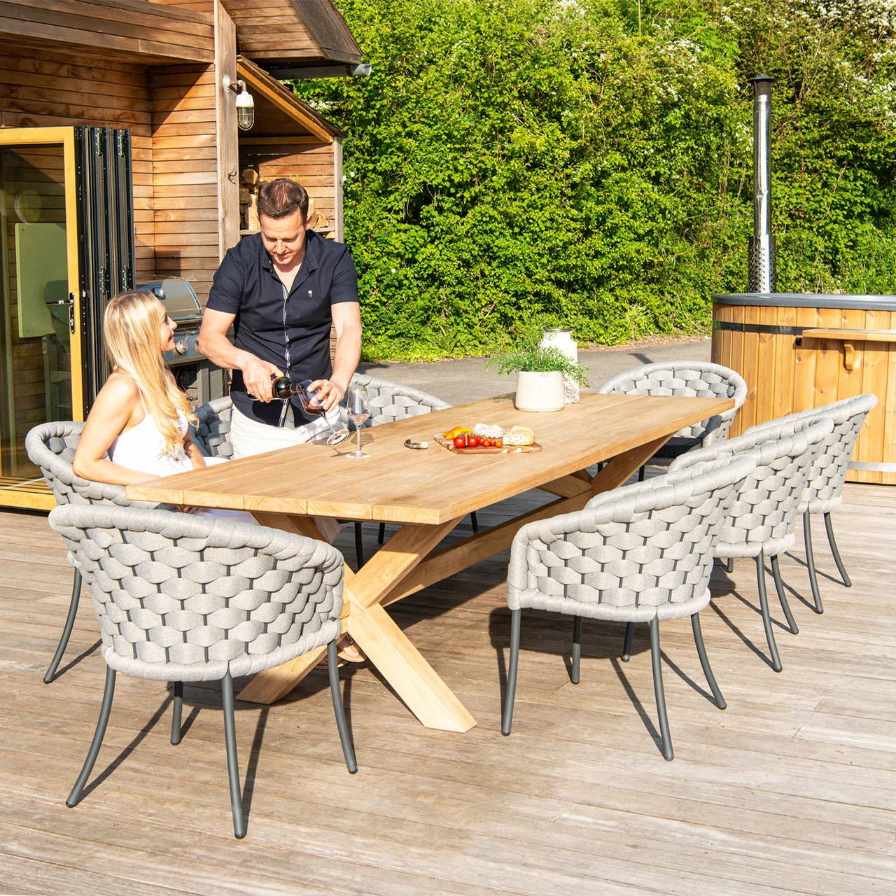 Alexander Rose - Teak Plank Table 3m X 1m 4 Alexander Rose - Teak Plank Table 3m X 1m - Image 2