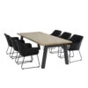 4 Seasons Outdoor - Avila 6 Seater Anthracite Dining Set With Derby Rectangular Teak Table 240cm -Garden Outdoor Shop 4 seasons outdoor avila 6 seater anthracite dining set with derby rectangular teak table 240cm 50765.1628323794