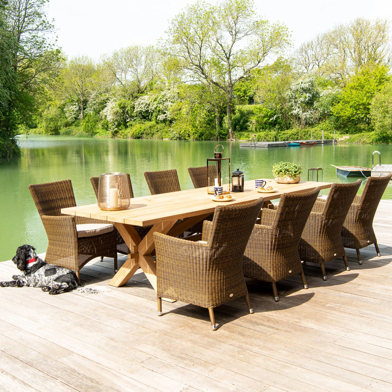 Alexander Rose - Teak Plank Table 3m X 1m 5 Alexander Rose - Teak Plank Table 3m X 1m - Image 3