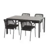 4 Seasons Outdoor - Barista 4 Seater Dining Set With 1.6m X 0.95m Rectangular Table