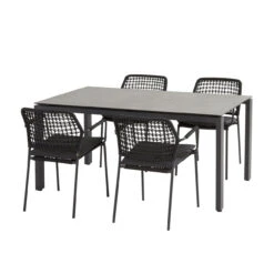 4 Seasons Outdoor - Barista 4 Seater Dining Set With 1.6m X 0.95m Rectangular Table