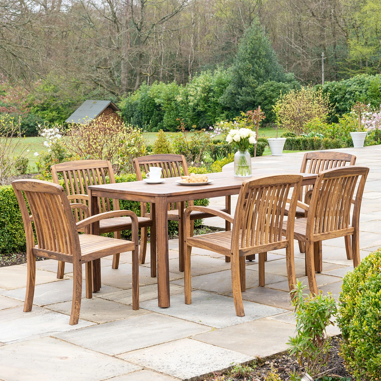 Alexander Rose Bolney 6 Seater Dining Set With Rectangular Table 1.6m X 0.8m 3 Alexander Rose Bolney 6 Seater Dining Set With Rectangular Table 1.6m X 0.8m