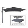 Alexander Rose - Square Cantilever Parasol 3m, Charcoal -Garden Outdoor Shop UH30S 22317.1639573953