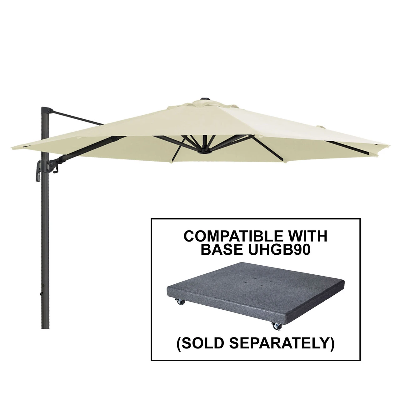 Alexander Rose Cantilever Parasol 3.5m - With Free Cover 4 Alexander Rose Cantilever Parasol 3.5m - With Free Cover - Image 2