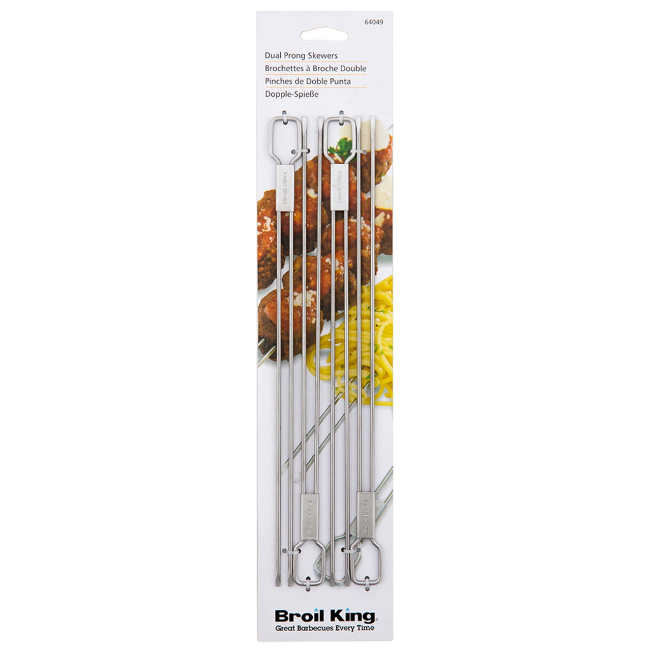 Broil King Dual Prong Skewers (Set Of 4) 4 Broil King Dual Prong Skewers (Set Of 4) - Image 2