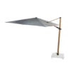 4 Seasons Outdoor - Siesta Premium Cantilever Parasol 3m X 3m Square, Charcoal With Wood Effect Frame
