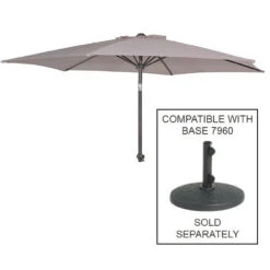 Alexander Rose Grey Portofino Aluminium Parasol With Tilt 2.4MØ
