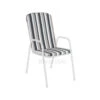 Alexander Rose Portofino Highback Stacking Armchair Cushion, Charcoal Stripe -Garden Outdoor Shop alexander rose portofino highback stacking armchair cushion charcoal stripe 87605.1632738488