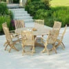 Alexander Rose Roble 8 Seater Set With Integral Lazy Susan 175cm Oatmeal