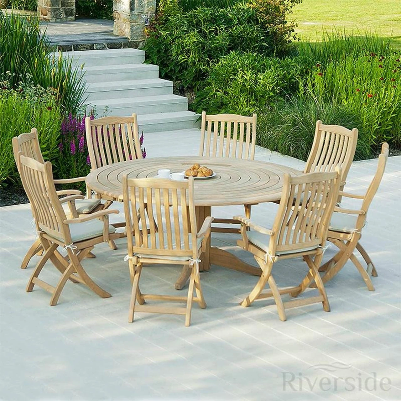 Alexander Rose Roble 8 Seater Set With Integral Lazy Susan 175cm Oatmeal 3 Alexander Rose Roble 8 Seater Set With Integral Lazy Susan 175cm Oatmeal