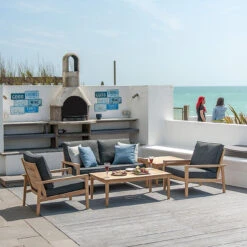 Alexander Rose Roble Lounge 2 Seater Sofa -Garden Outdoor Shop alexander rose roble lounge 2 seater sofa charcoal lifestyle 77791.1627985530