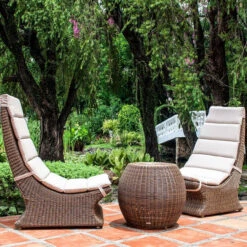 Alexander Rose San Marino Rattan Lazy Chair With Cushion -Garden Outdoor Shop alexander rose san marino rattan lazy chair with cushion set2 38416.1627995774