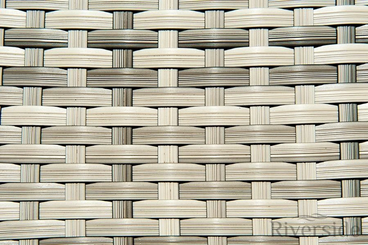 Alexander Rose Ocean Pearl Wave Rattan Table With Glass, 1.3m 4 Alexander Rose Ocean Pearl Wave Rattan Table With Glass, 1.3m - Image 2