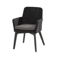 4 Seasons Outdoor - Lisboa 6 Seater Rattan Set With 240cm X 100cm Rectangular Table Polyloom Anthracite -Garden Outdoor Shop lisboa dining chair with cushion aluminium legs polyloom anthracite 91606.1628331295