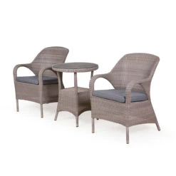 4 Seasons Outdoor - Sussex Bistro Set, Polyloom Pebble