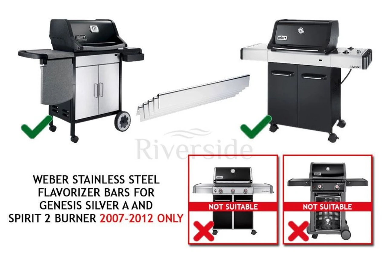 Weber® Stainless Steel Flavorizer Bars For Genesis® Silver A And Spirit 2 Burner - Image 2